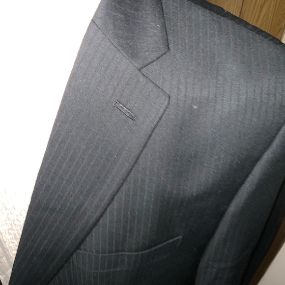 Izod new sports coat size46R, black self shuttle stripes - Picture 5 of 5